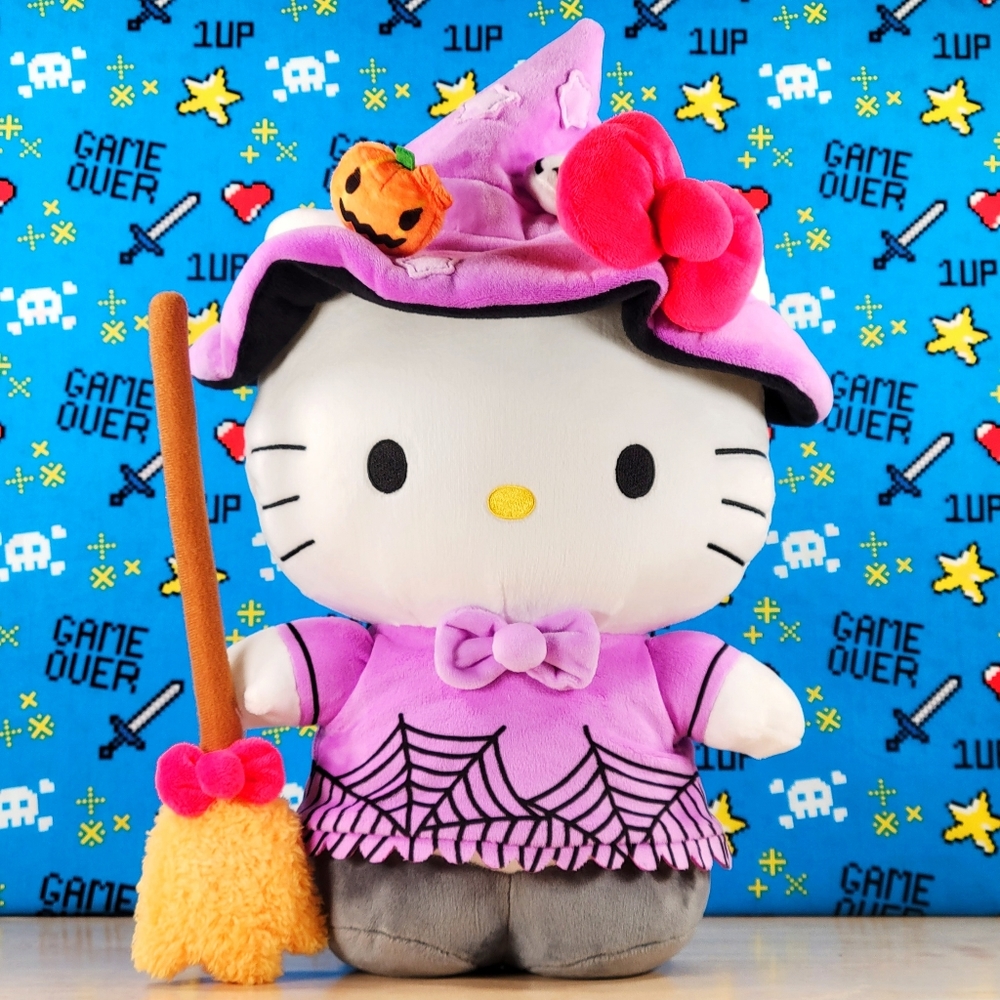 Hello Kitty Witch with Broom 13" Collectible Sanrio Halloween Costume Plush NWT